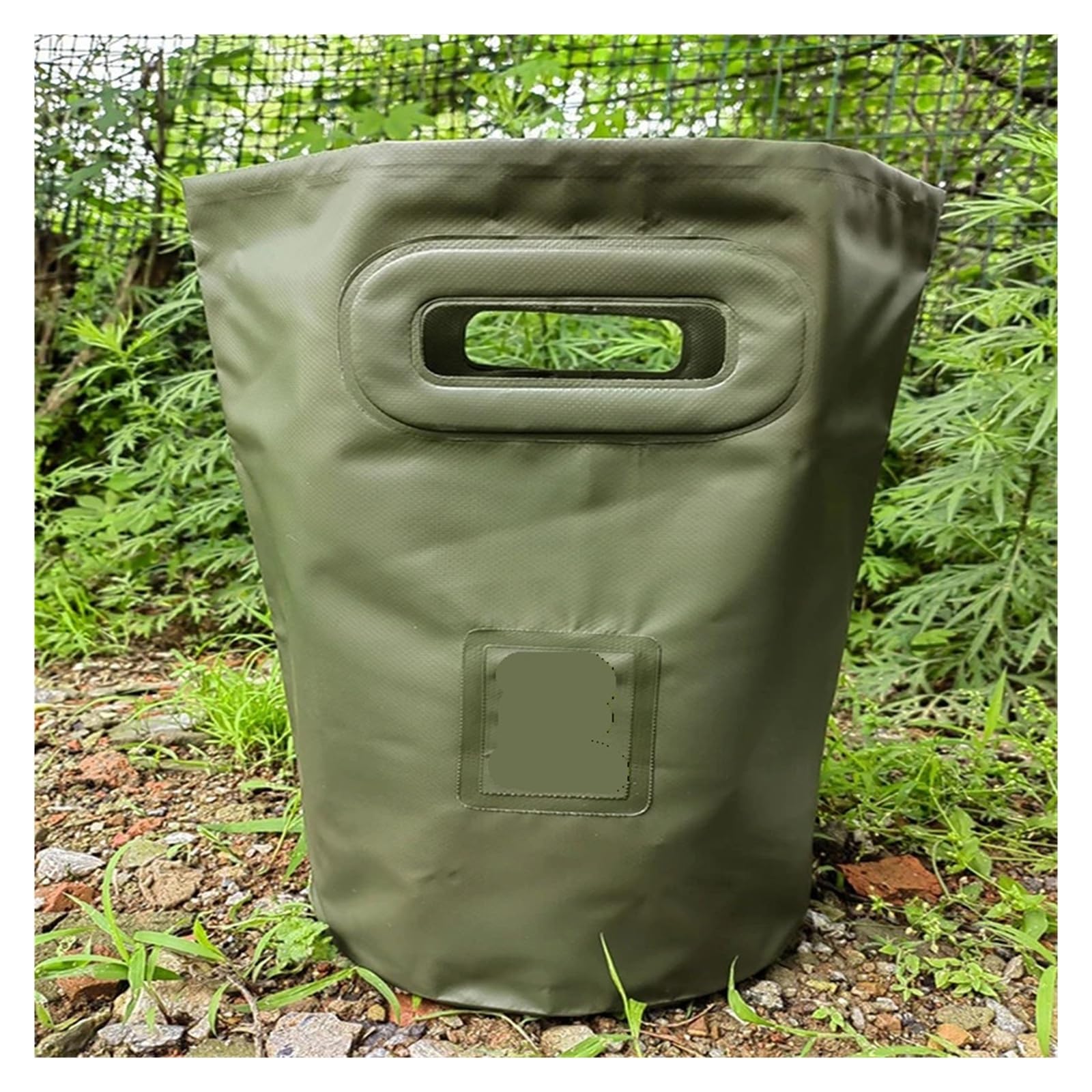 Secchio d'acqua pieghevole da esterno portatile per campeggio, picnic, pesca, viaggi, comodo da riporre e facile da trasportare, cachi S