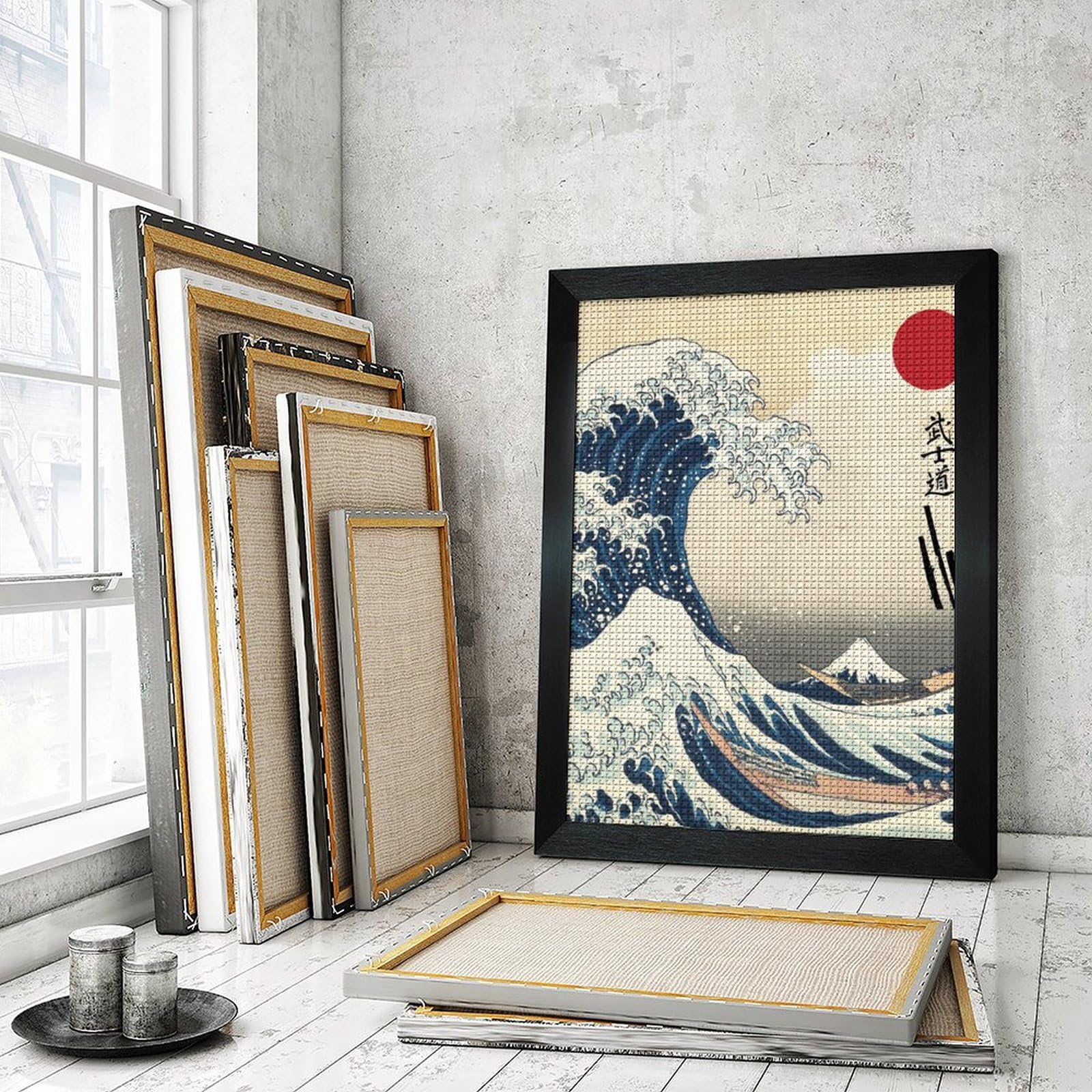 Amazon.co.jp: ダイヤモンドアート 浮世絵 神奈川沖浪裏 キット