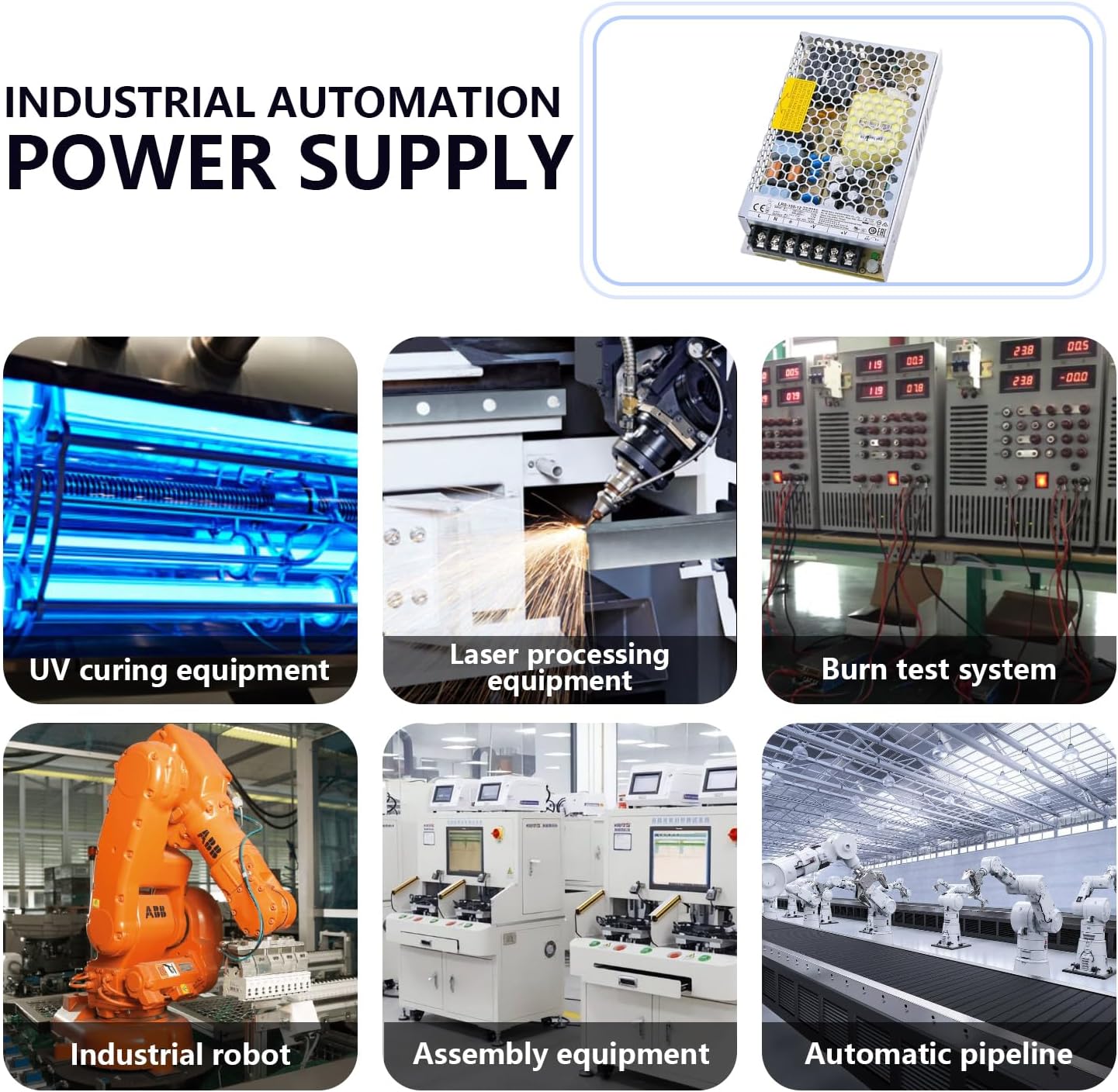 LRS-150-12 12V 12.5A 150W Industrial Grade Power Supply - High Efficiency Switching PSU for PLC, CNC & Automation Equipment