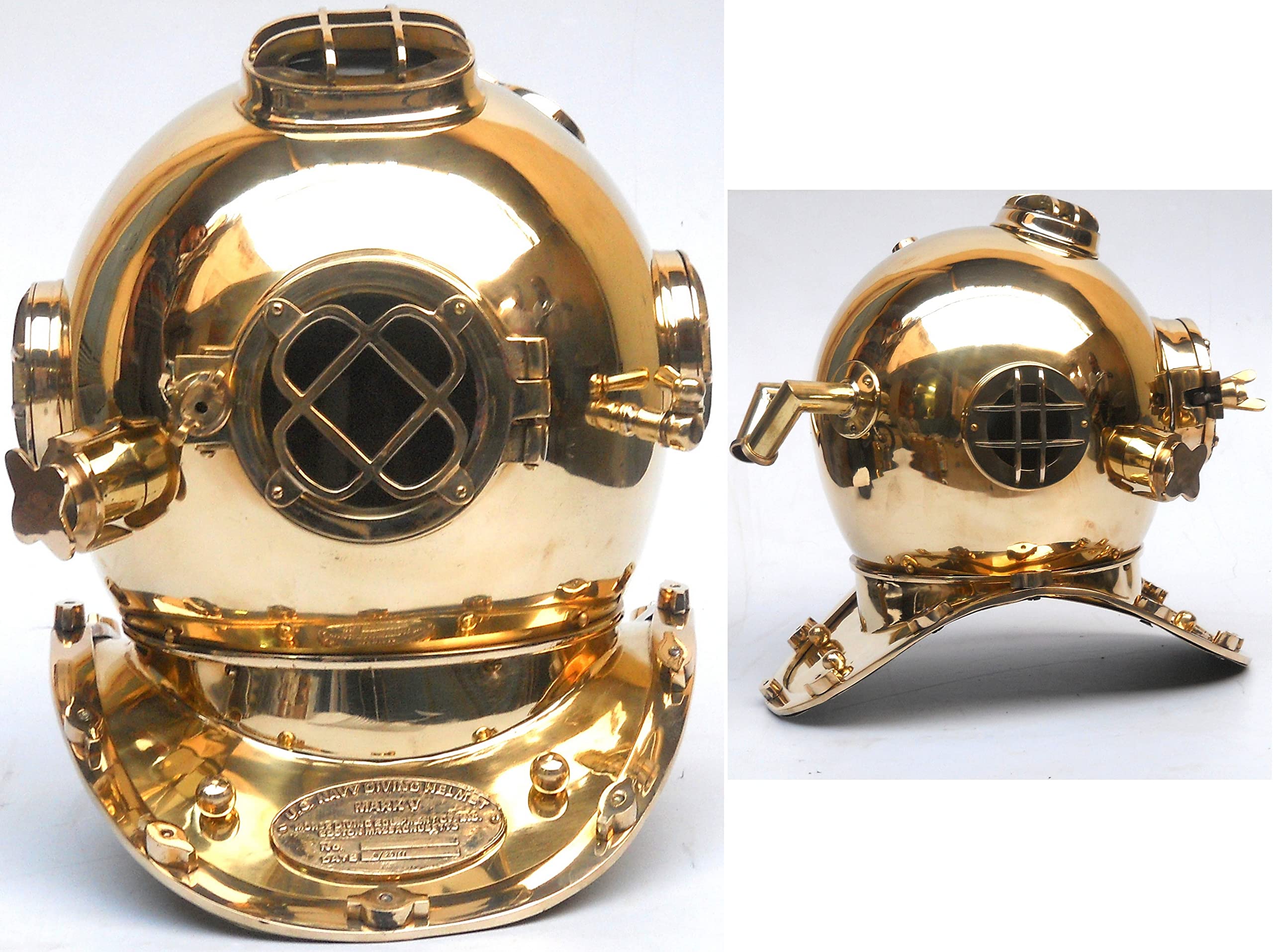 CASQUE DE PLONGÉE marine mini plongeur 6 ancien finition laiton mer US
