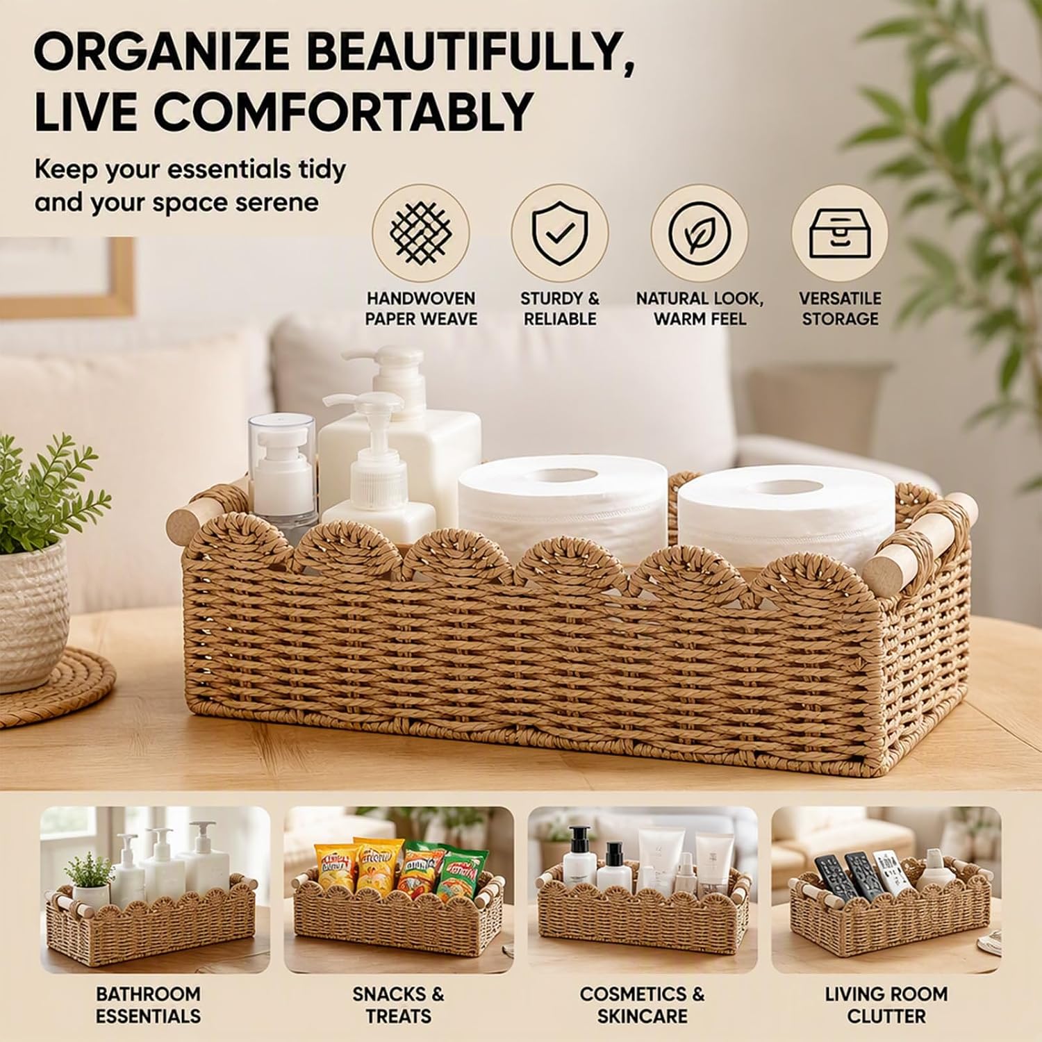 Desk Organizer Set - Storage Basket - Soap Dispenser - Toothbrush Cup