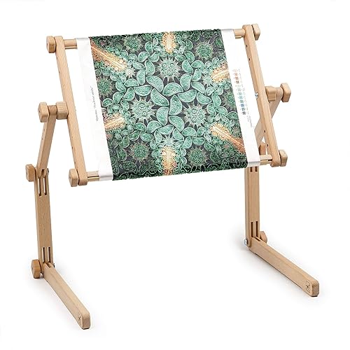 Needlework Table and Lap Hands-Free Stand with Adjustable Frame Made