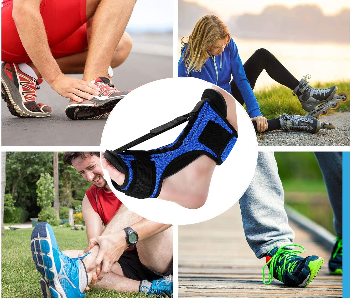 Plantar Fasciitis Splint Night, Adjustable Foot Brace for Plantar Fasciitis Night Splint with Elastic Strap, Dorsal Night Splint for Plantar Fasciitis Pain Relief, Drop Foot, Achilles Tendonitis : Health & Household