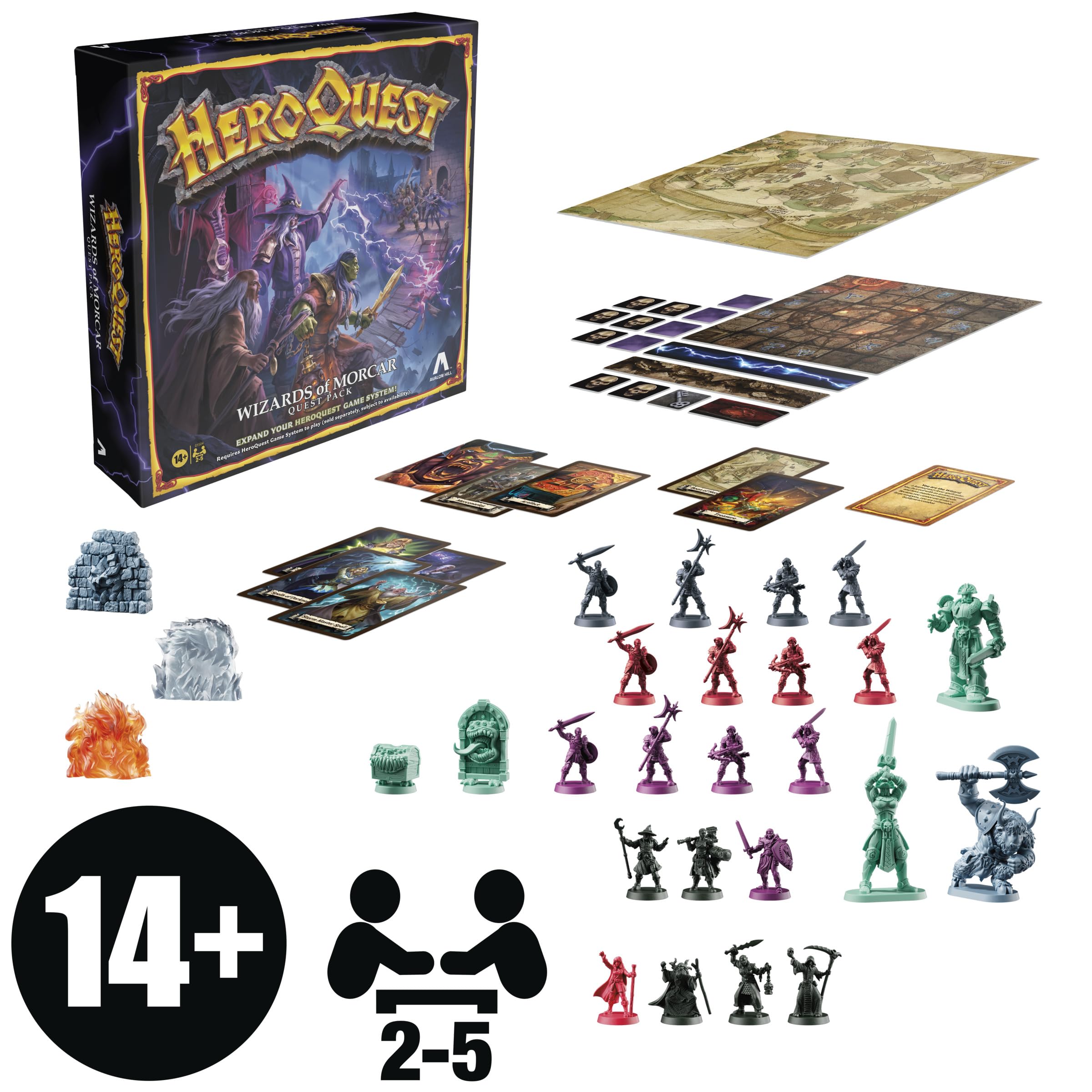Avalon Hill HeroQuest Wizards of Morcar Quest Pack – od 14 lat – 2 do 5 graczy – gry fabularne
