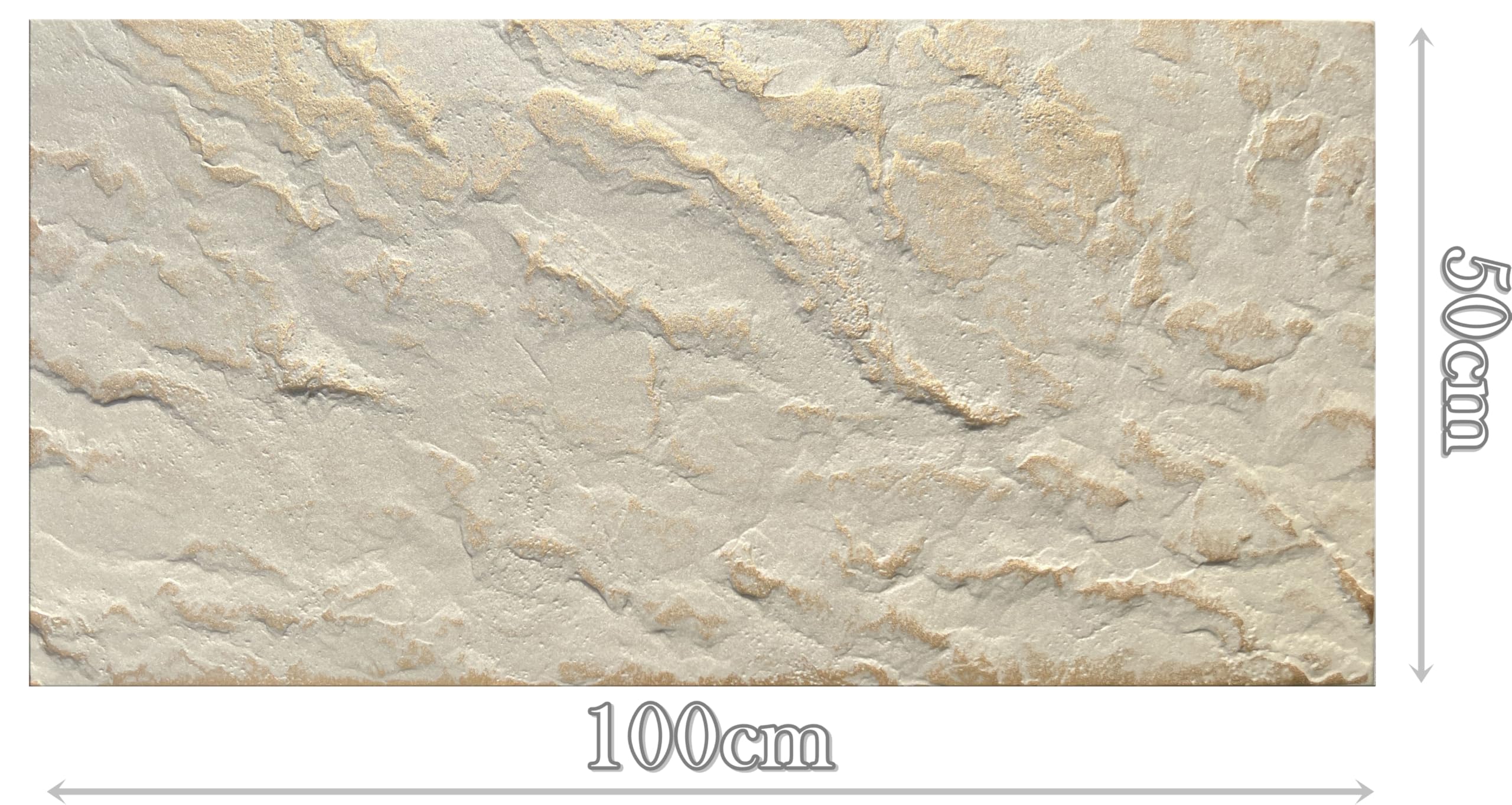 DECCART Paneele Grau 100x50 cm 8 Stück