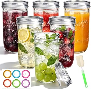 20 oz Wide Mouth Mason Jars With Embossed Pattern