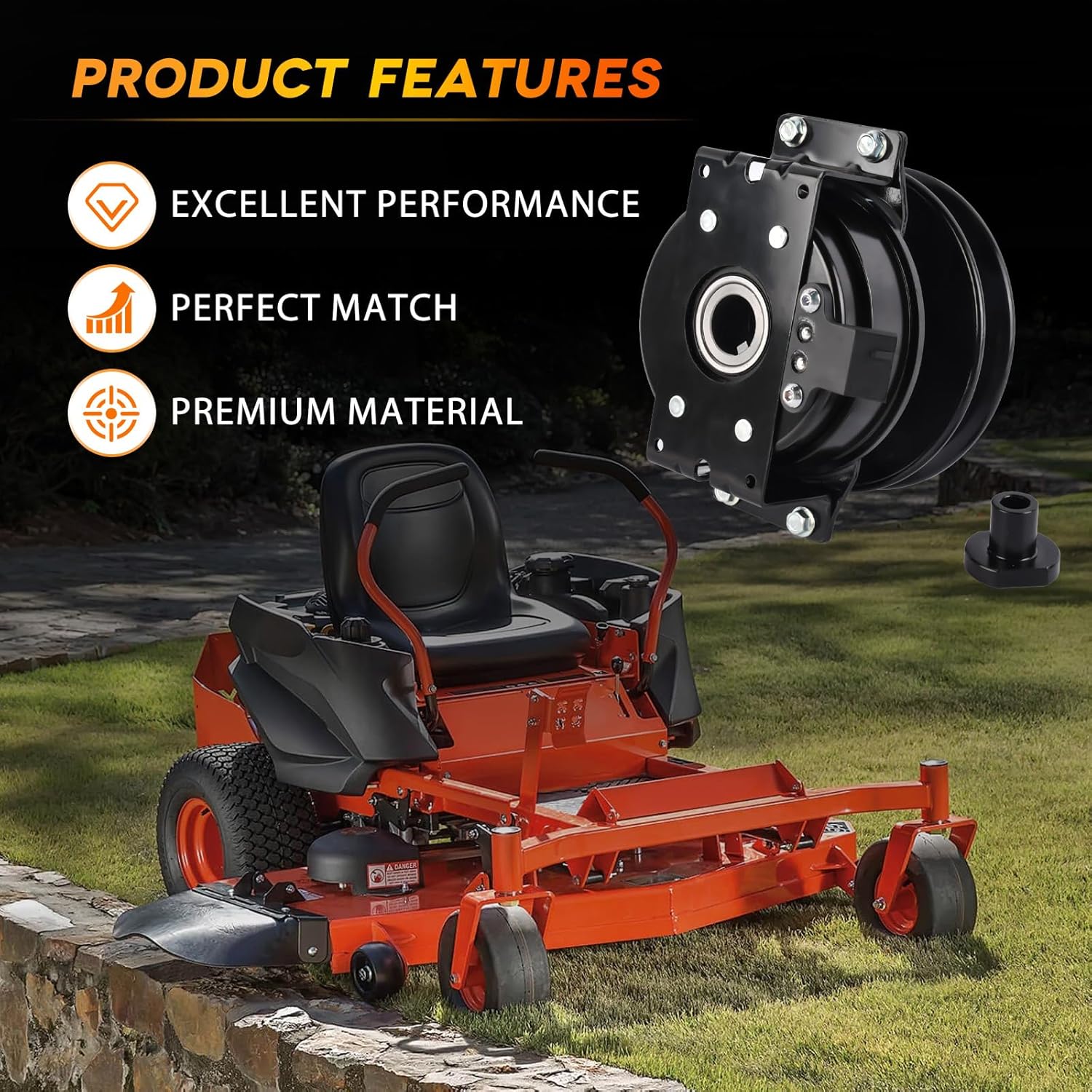 070-0055-00 Electric PTO Clutch with Wire Harness Compatible with Bad Boy 2017-2023 MZ Magnum, 2020-2023 ZT Avenger Models Replaces 070005500