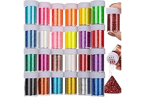 Teenitor Fine Glitter for Crafts 24 Colors