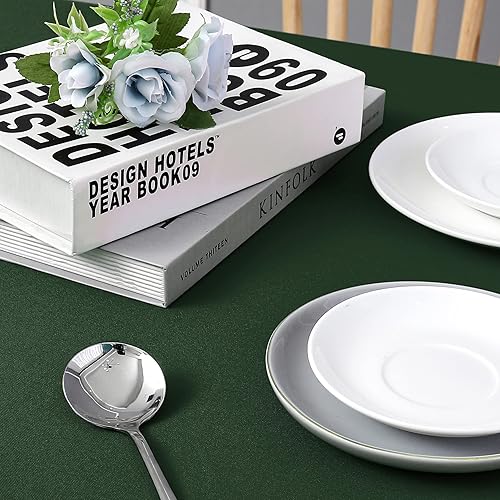Miniatura 5 de Hunter Green Rectangle Tablecloth Wrinkle Resistant Washable Fabric Table Cloth for Dining,Kitchen, Parties Weddings and Outdoor Use 60 Inch by 84