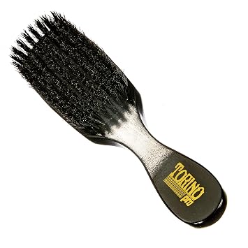 Torino Pro Wave Brush #801-8 Row Soft bristles -100% Pure Boar Bristles - Great for laying down your 360 Waves