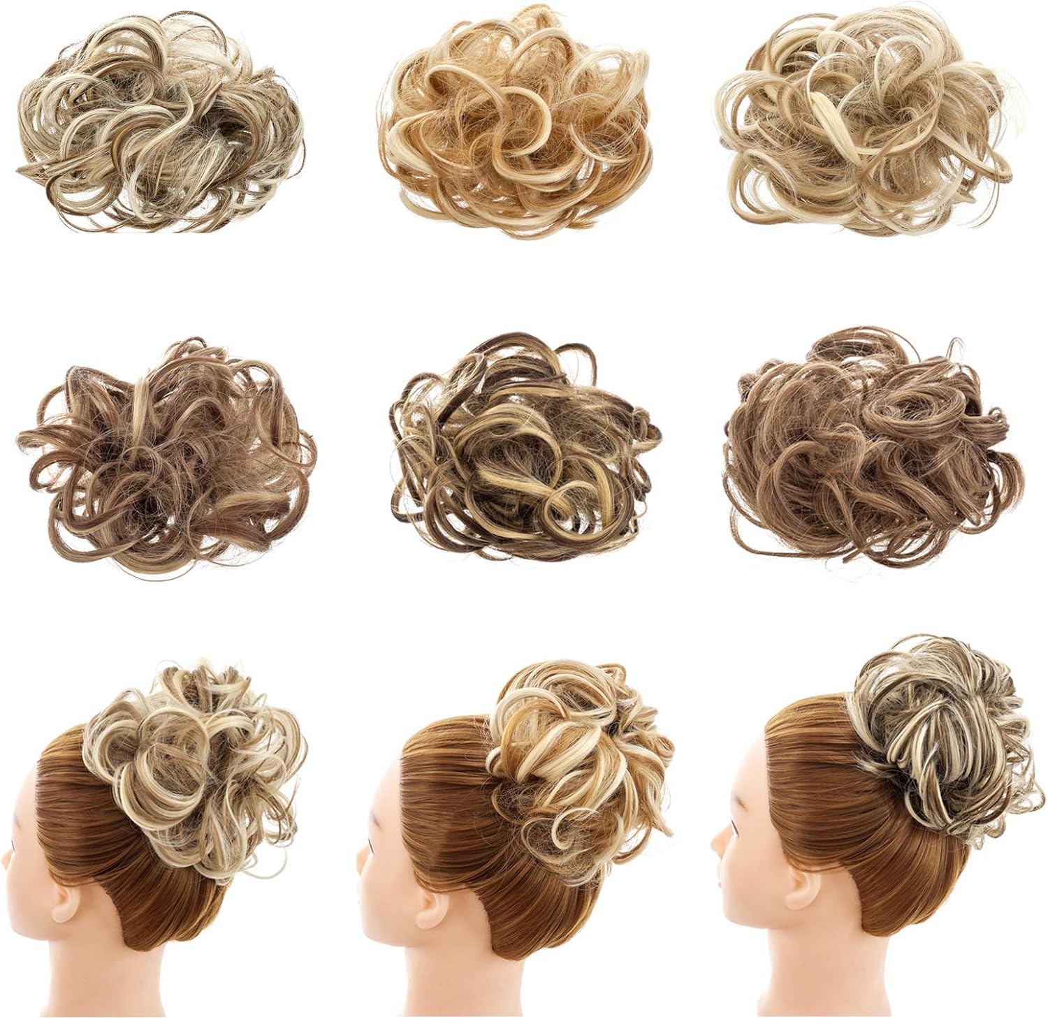 Uleeso Messy Bun Hair Scrunchie 1 PCS Synthetic Hairpiece Wrap Around