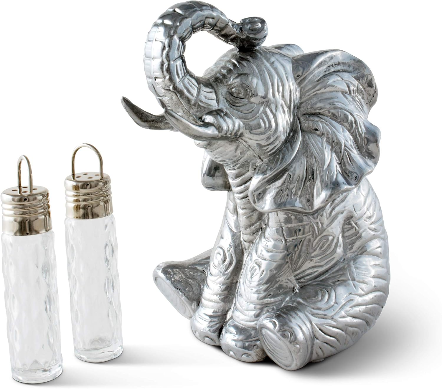 Salt and Pepper Set with Elephant Hanging by Arthur Court