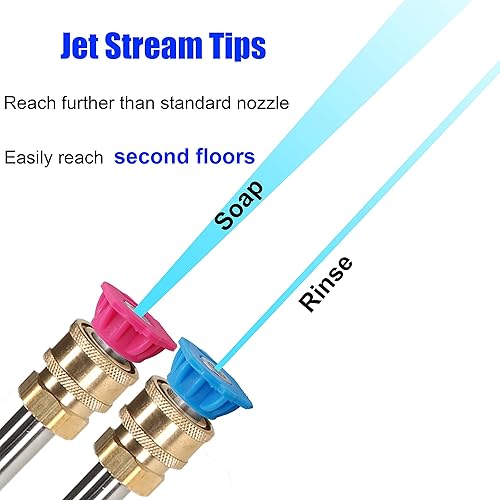Miniatura 6 de M MINGLE Kit de inyector químico ajustable para lavadora a presión, puntas de boquilla de conexión rápida de segunda planta para lavadora eléctrica