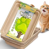 SEMEDOYO Large Disposable Cat Litter Boxes 17.5x13.5 Leak-Proof 4-Pack | Sustainable Travel Indoor Use