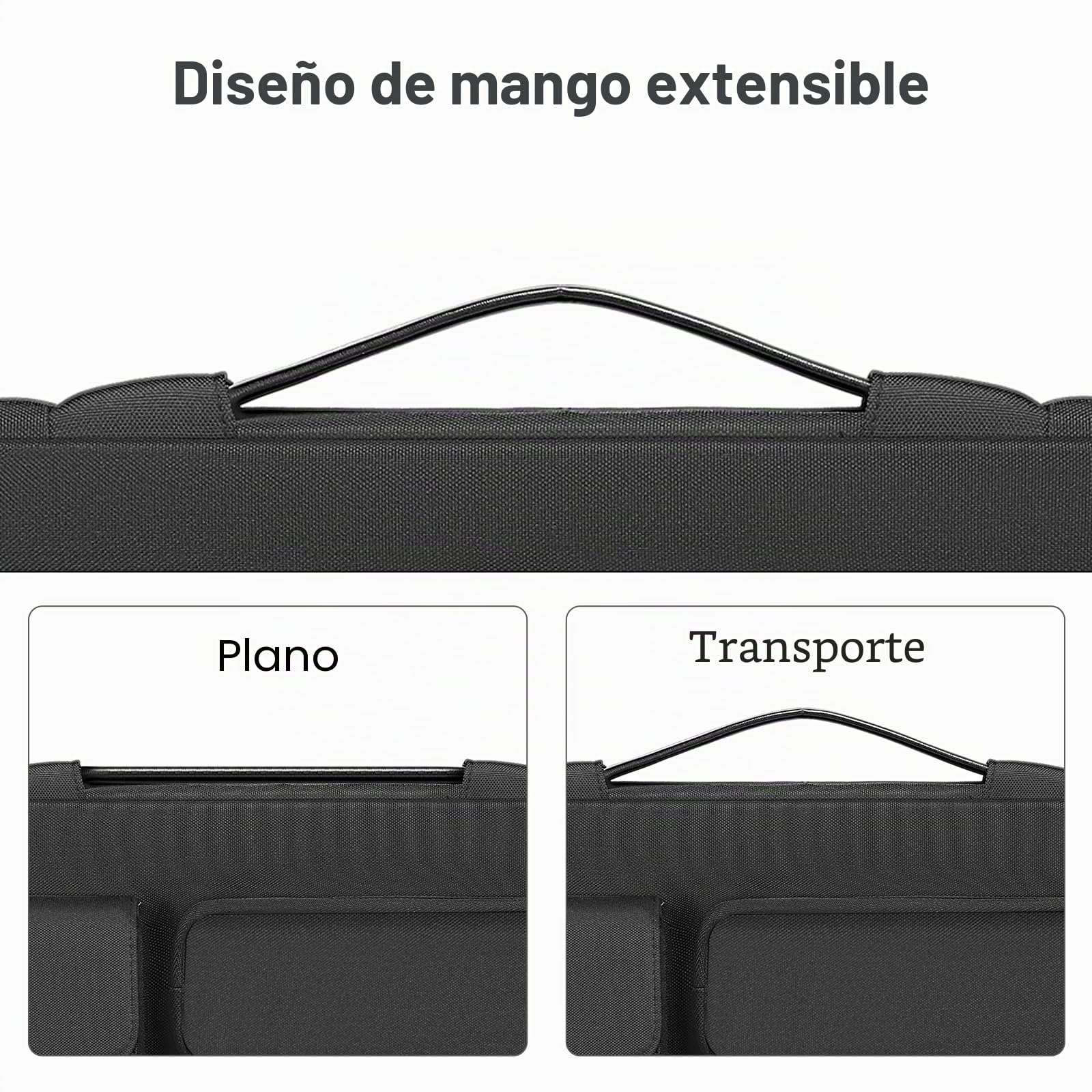 MOSISO 360 Protección Funda Portátil 13,3 Pulgadas, 13 a 13,3 Pulgadas Compatible con MacBook Air/Pro13/Pro 14 M5 M4 M3 M2 M1, Bolsa Abierta Lateral con 2 Alzas&1 Bolsillos con Solapa, Negro