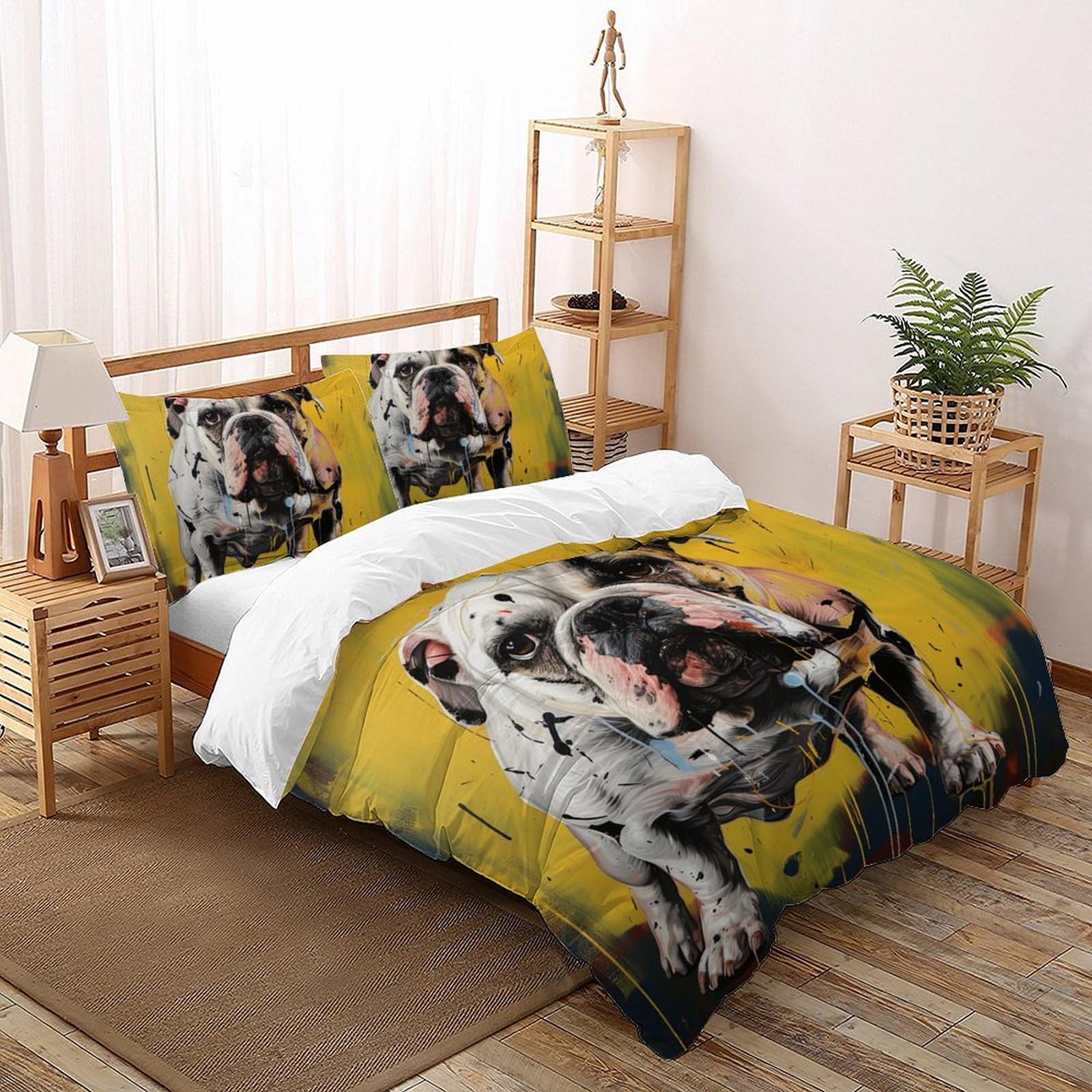 Housse de couette animal sauvage pour chambre d'enfant lit double