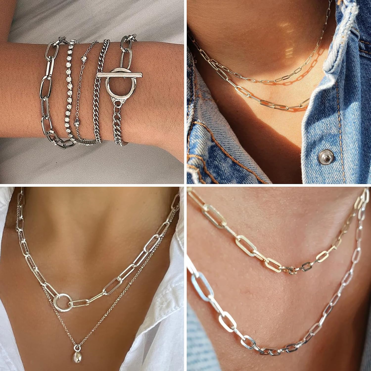 Jabogrii 16.4 Feet Silver Paperclip Aluminum Chain Bulk for Jewelry Making DIY Jewelry Making Chains Roll Jewelry Findings - Image 6