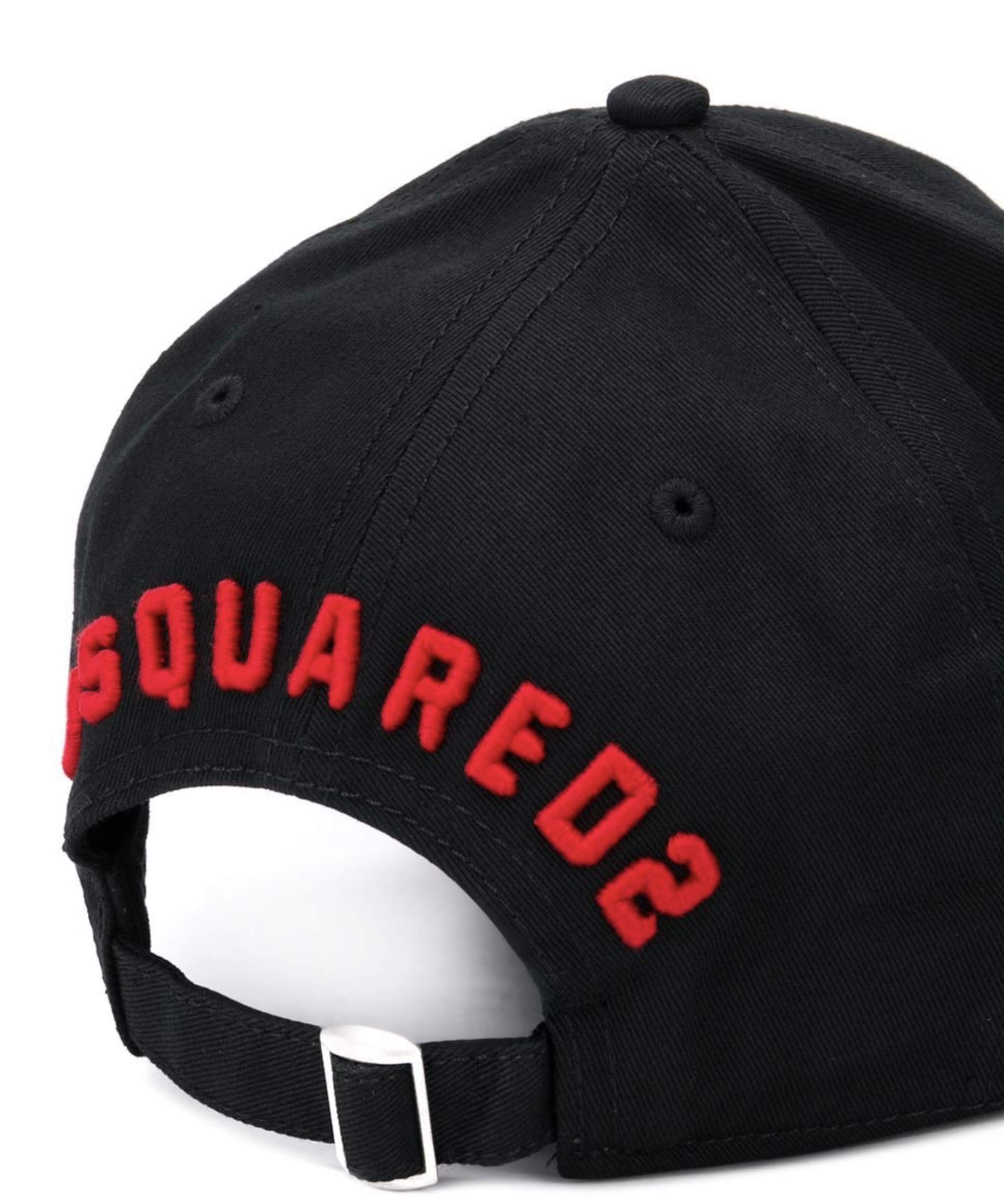 DSQUARED2 Icon Czapka z Daszkiem Kappe Baseball Cap Czapka Baseballowa Czapka Czerwono-Czarna Unisex DSQUARED2 Icon Czapka z Daszkiem Kappe Baseball Cap Czapka Baseballowa Czapka Czerwono-Czarna
