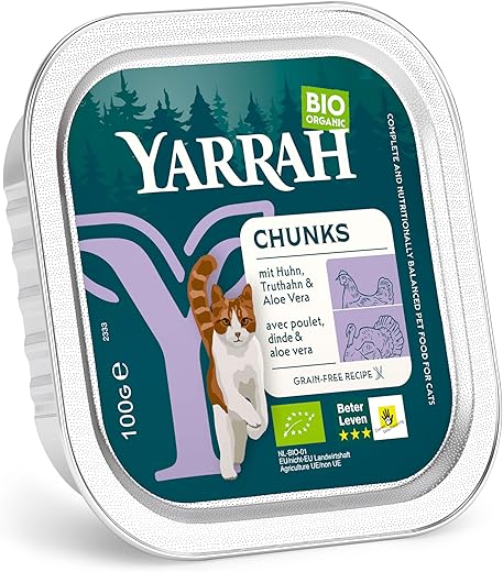 YARRAH YALA Chicken and Turkey Cat Chunk, 3.5 oz (100 g), Authentic Cat Food, Yarrah Yala