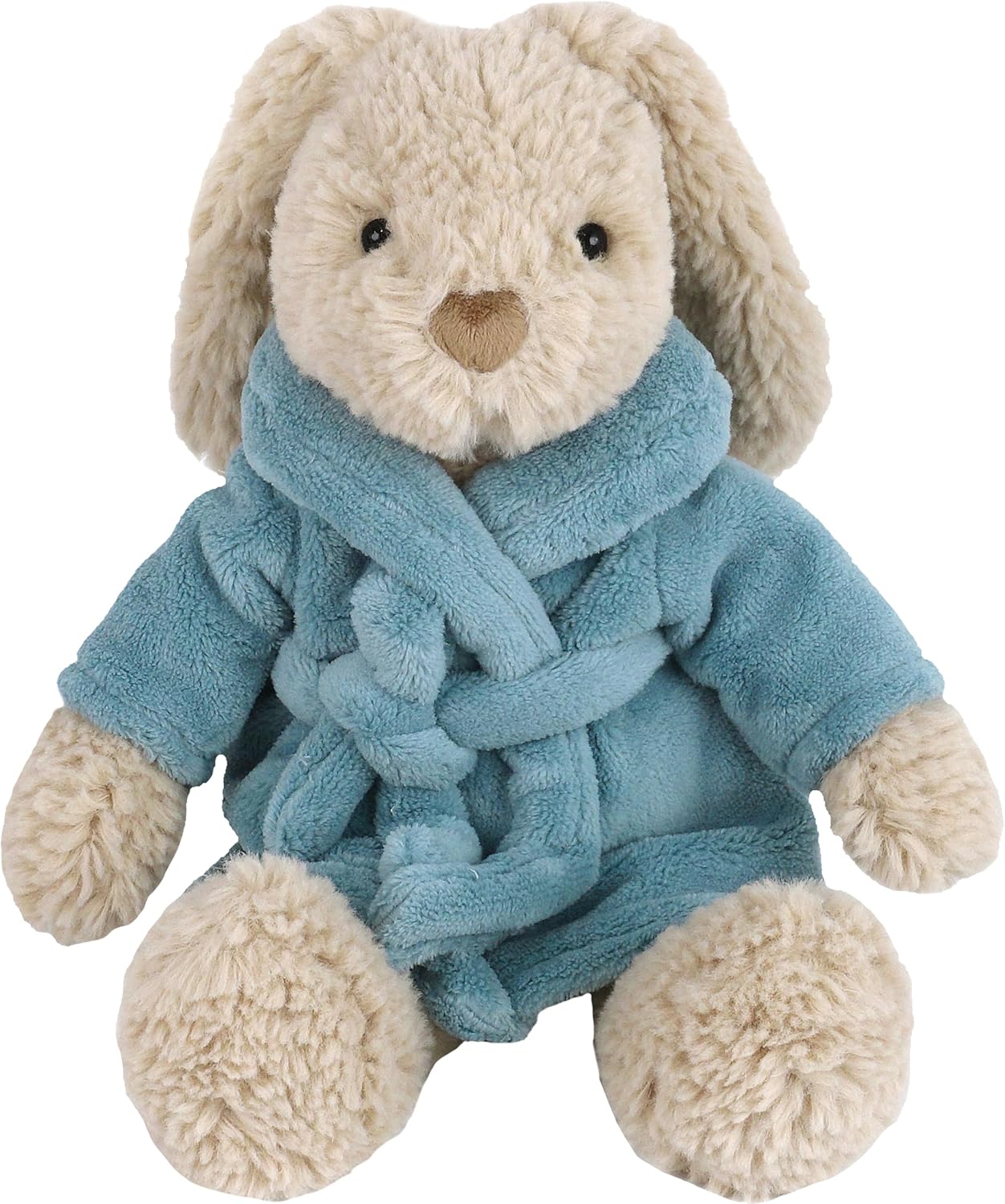 MON AMI Harlow Bathtime Bunny 14-Inch Stuffed Rabbit for Boys & Girls | Soft Bunny Plush Toy with Bathrobe | Bedtime Companion | Nursery Décor for All Ages