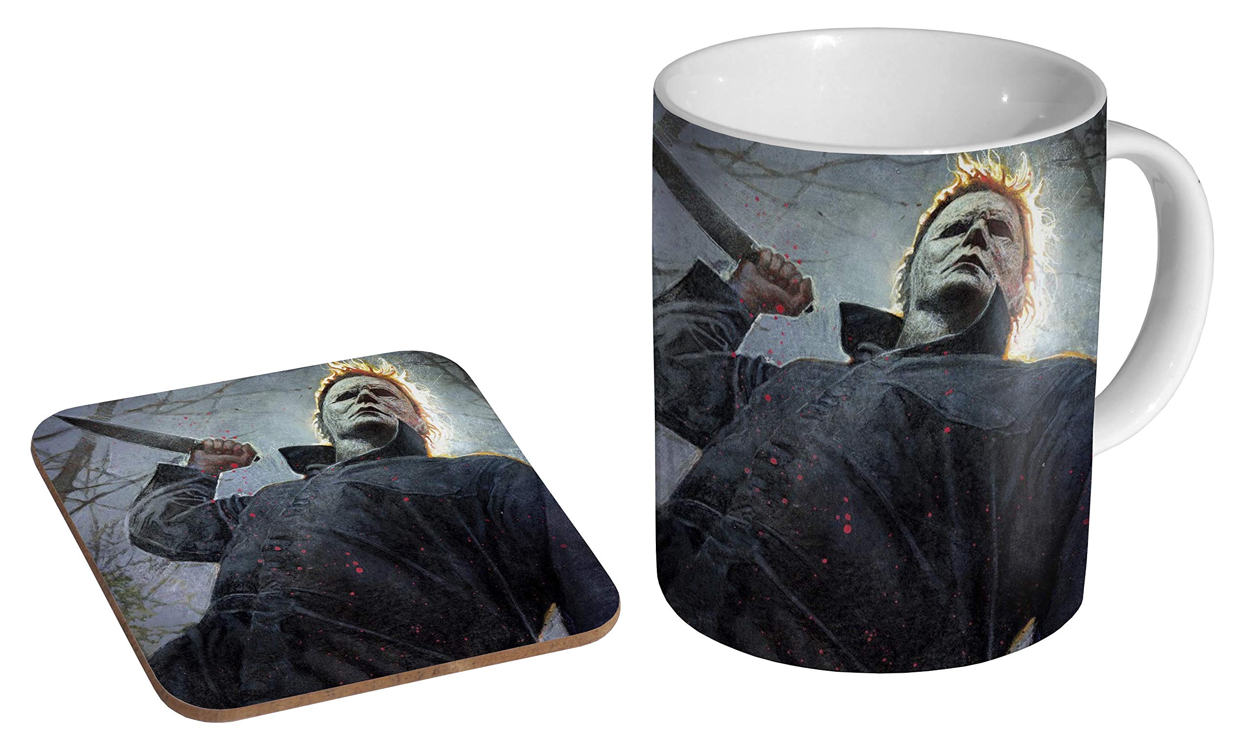 Michael Myers Halloween Ceramic Coffee Mug + Coaster Gift Set …