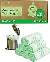 Vista 18 de bioMat Bolsas de basura compostables de 35 galones, 30 unidades, forros altos para basura de comida de cocina, certificado BPI, CMA y OK Compost