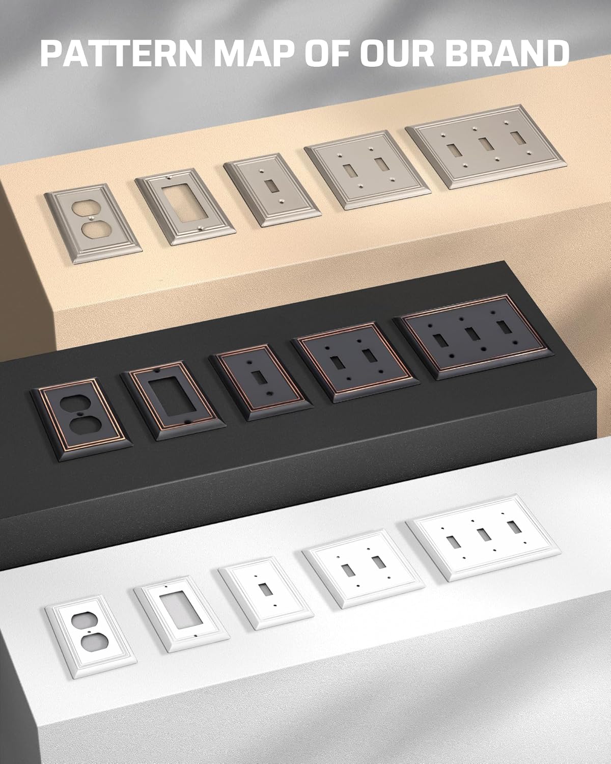 DEWENWILS Duplex Outlet Covers, Aged Bronze Outlet Wall Plates, 4.92" x 3.14" Light Switch Cover Plates, Metal Electrical Outlet Cover Plates, 2 Pack