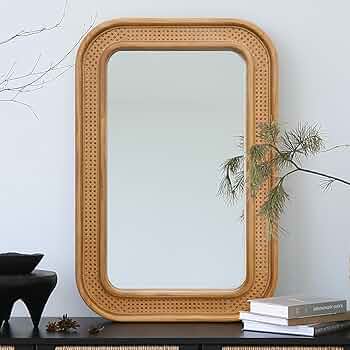 Amazon.com: Micasso Rustic Rattan Wall Mirror: 36