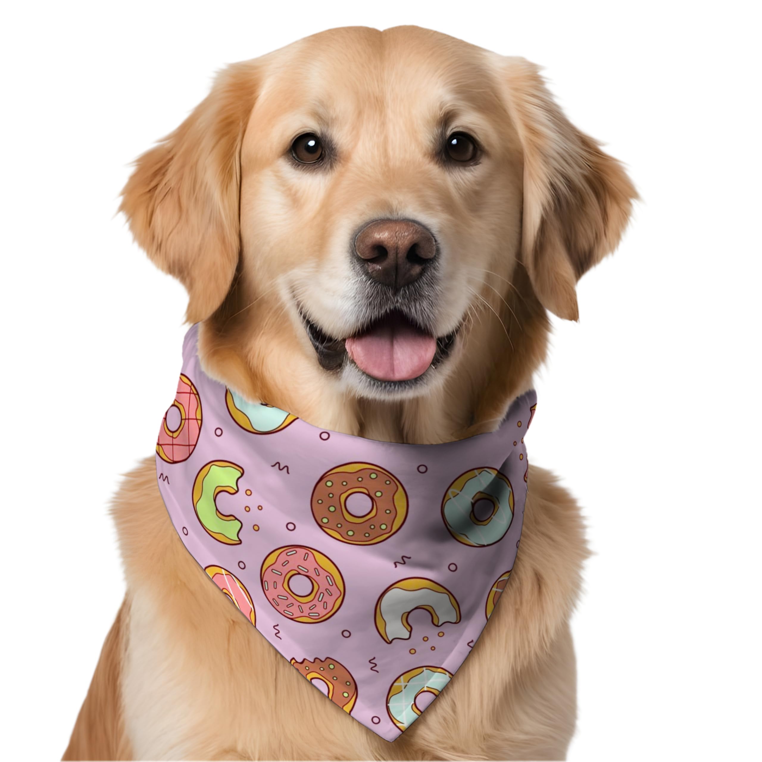 W Improved Donut Dog Bandana (Mad Over Donuts) | This Stunning Gorgeous Design Dog Bandana Scarf is Perfect Styling Accessory for Dogs Large, Medium & Small. One Size Fits All. (B09V828LYX) Amazon Price History, Amazon Price Tracker