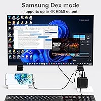 Vista 6 de Adaptador de cargador de muelle para interruptor OLED, cargador de interruptor portátil para modo de TV, base HDMI con cable de 4 pies, interruptor