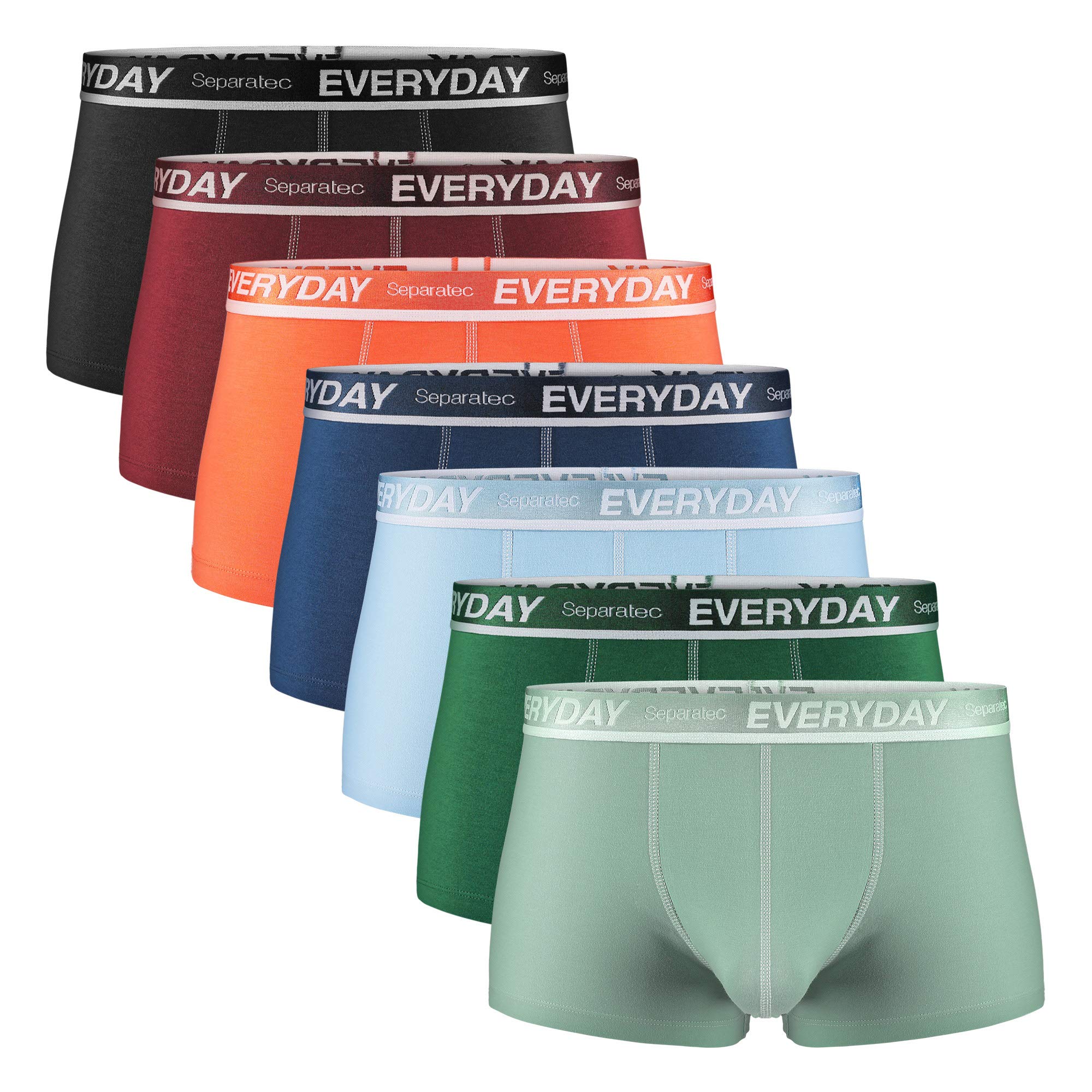 3 Pack Men's Basic Bamboo Rayon Soft and Breathable Pouch Underwear Trunks