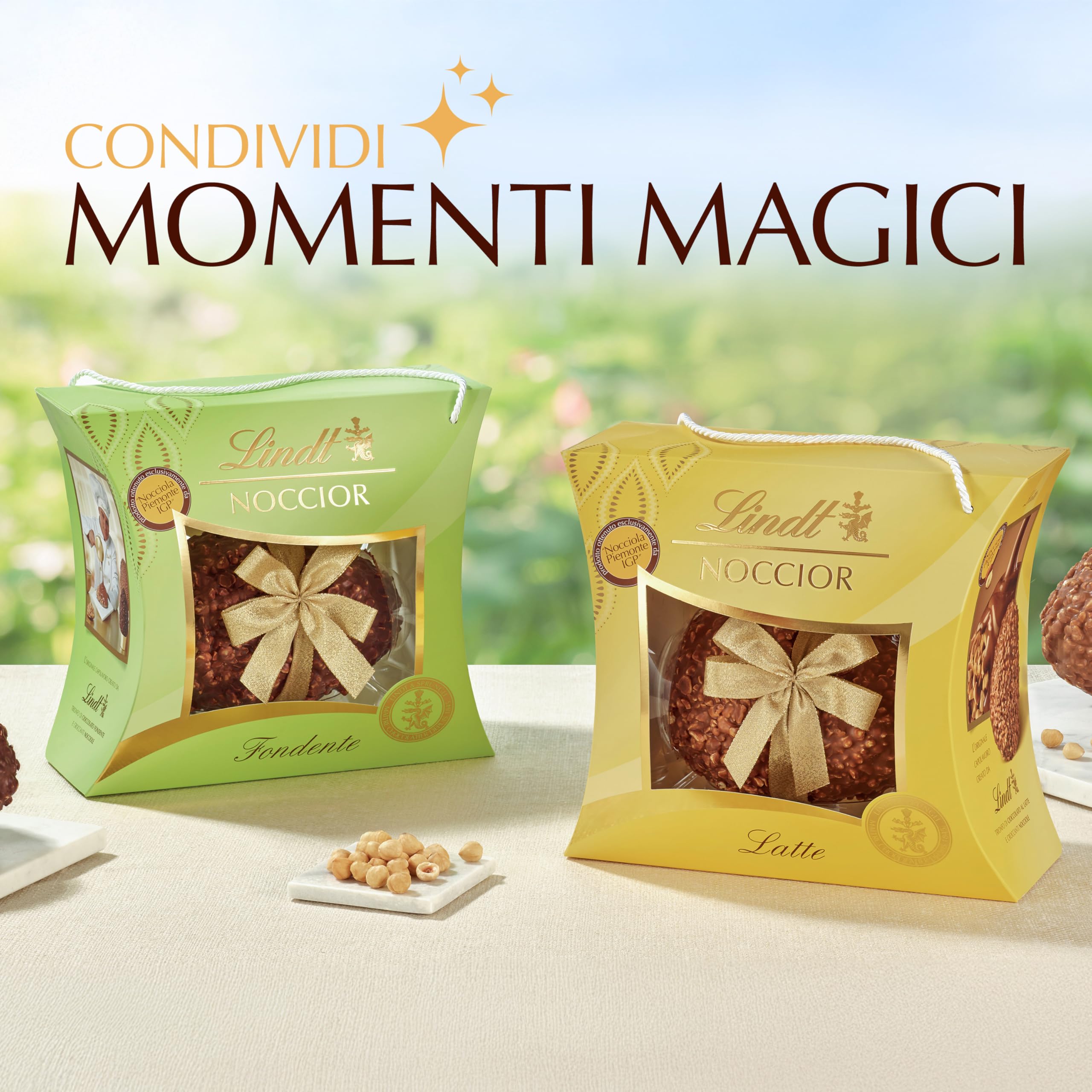 Lindt Uovo di Pasqua 2026 Noccior al Cioccolato Fondente e Nocciole Piemonte IGP, Idea Regalo Pasqua, Formato 510g