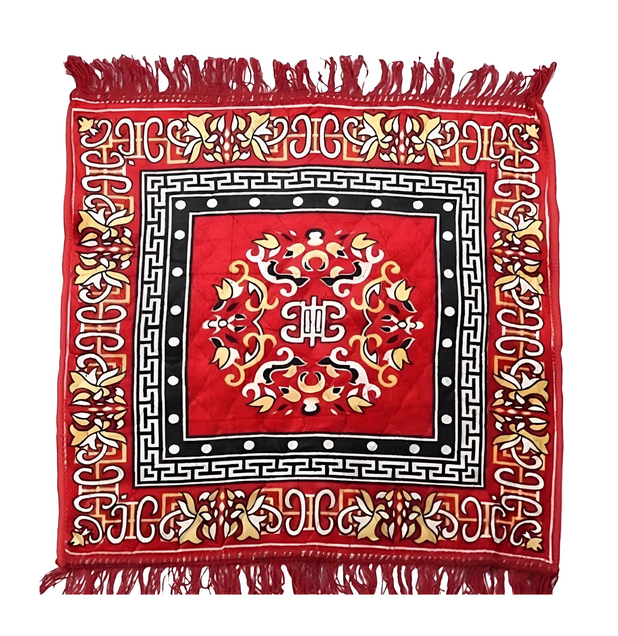 generic Pooja Mat for Sitting On Floor | Comfortable Eating Aasan for Home | Decorative Sitting Mat for Meditation & Mandir (24"x24") Inch Asan/Aasan Mats-picture-35