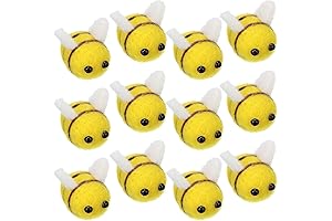 12 Wool Felt Bees for Baby Shower and More