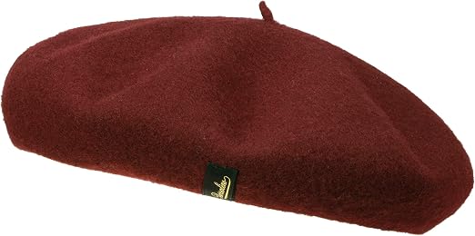 Borsalino Beret - Berretto classico in lana con fodera in pelle Bordeaux  (3127). 60/61 cm (XL) : Amazon.it: Abbigliamento