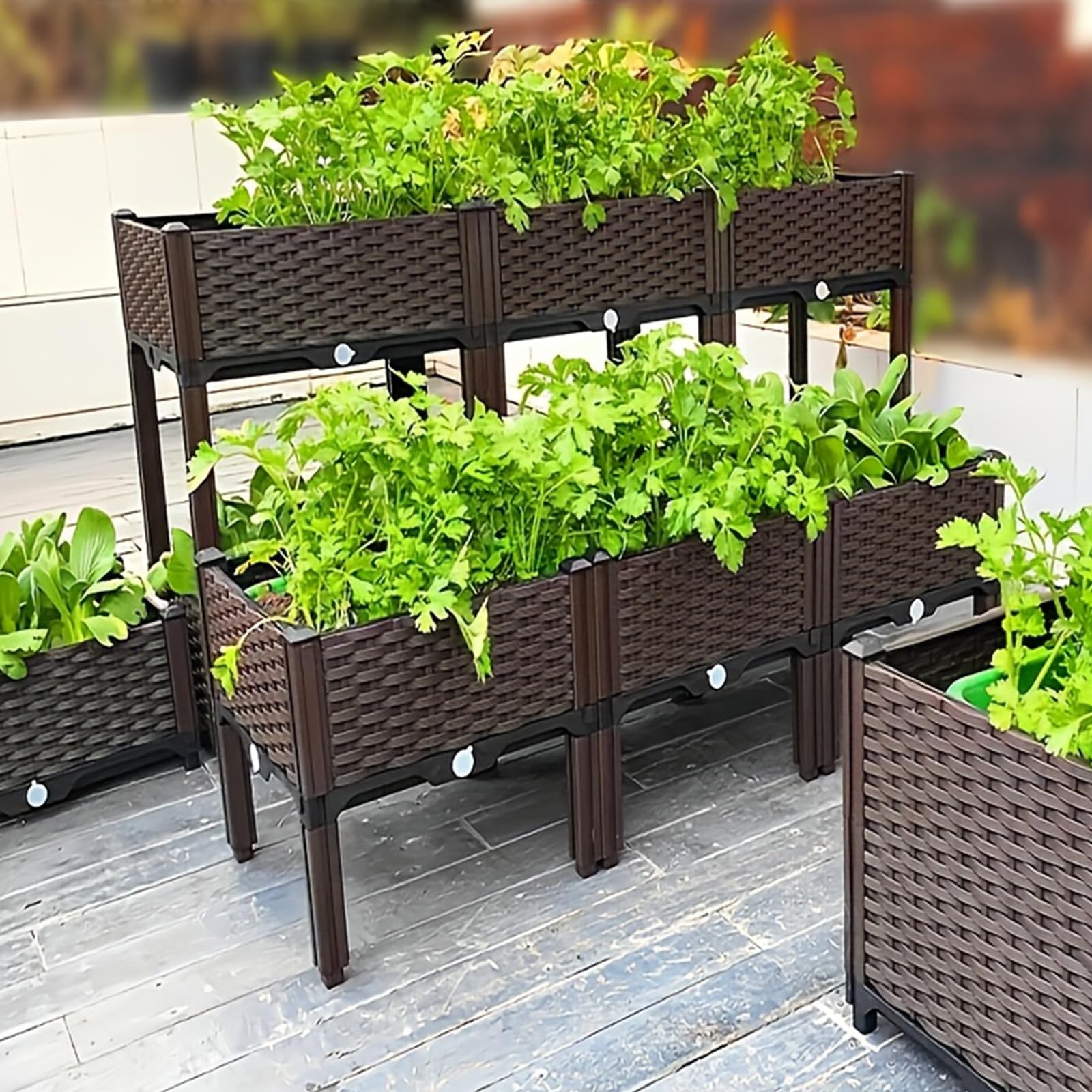 Aiuola rialzata con gambe, fioriera rialzata per giardino, terrazza e