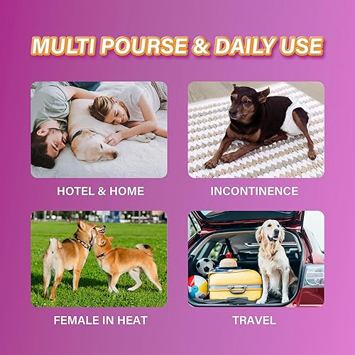 Miniatura 6 de HONEY CARE All-Absorb - Pañales desechables para perras, tamaño pequeño, mejorados, 40 unidades, súper absorbentes, transpirables, indicador de