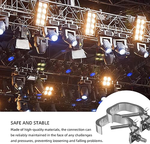 Miniatura 6 de Paquete de 10 abrazaderas de truss de 1.18 a 2 pulgadas, para tubo de luz de escenario, apto para tubos de 1.181-1.969 in de diámetro exterior,