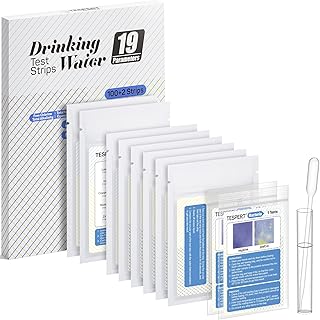 Water Testing Kits for Drinking Water: Drinking Water Test Kit - 2 Bacteria Tests + 100 Strips - Well and Tap Water - Quick & Accuracy Testing for Lead pH Hardness Iron Copper and More - TESPERT