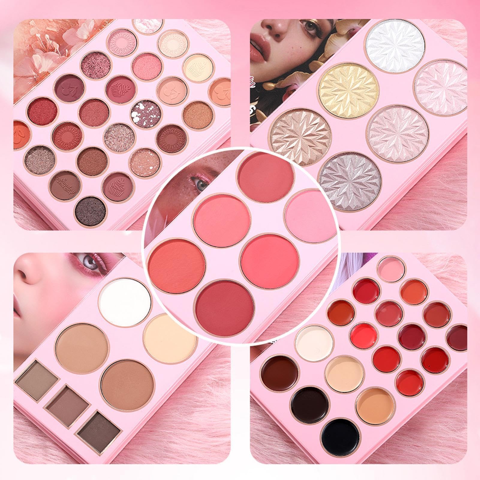 Palette per il Trucco del Viso Illuminante a 6 Colori | Palette di Ombretti 24 Colori per Donne e Ragazze, Ideale per Viaggi, Feste, Uso Quotidiano e Palco