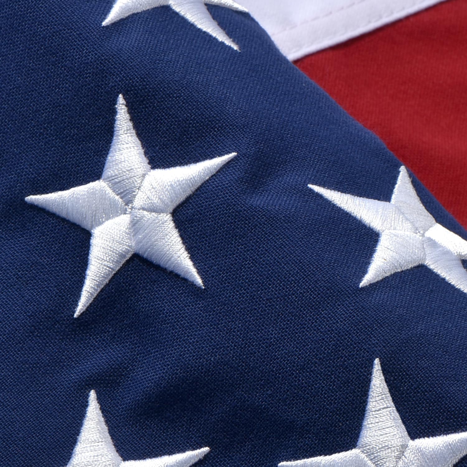 3x5 FT American Flags for Outside - Heavy Duty Polyester US Flag with Embroidered Stars & Sewn Stripes, Brass Grommets - Vibrant Outdoor USA Flags for All Weather 3x5ft
