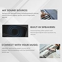 Vista 5 de Casio CT-S1 Casiotone Teclado digital portátil de 61 teclas - Negro