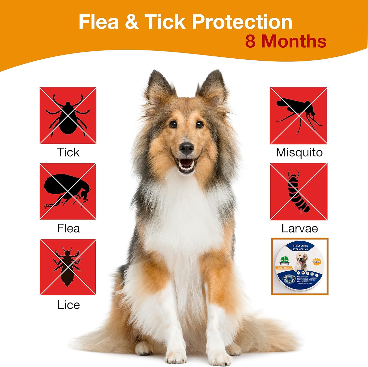 Emporium Pets, Flea Collar, Including FREE Stainless Steel Tick Comb 8