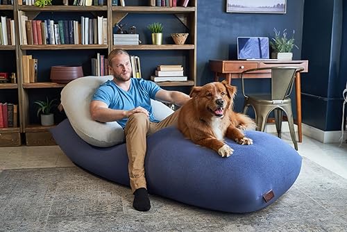 Miniatura 7 de Yogibo Luxe Max - Puf de 6 pies, puff con una funda exterior lavable de lujo de lujo, acogedor sofá favorito del cliente para jugar, leer y