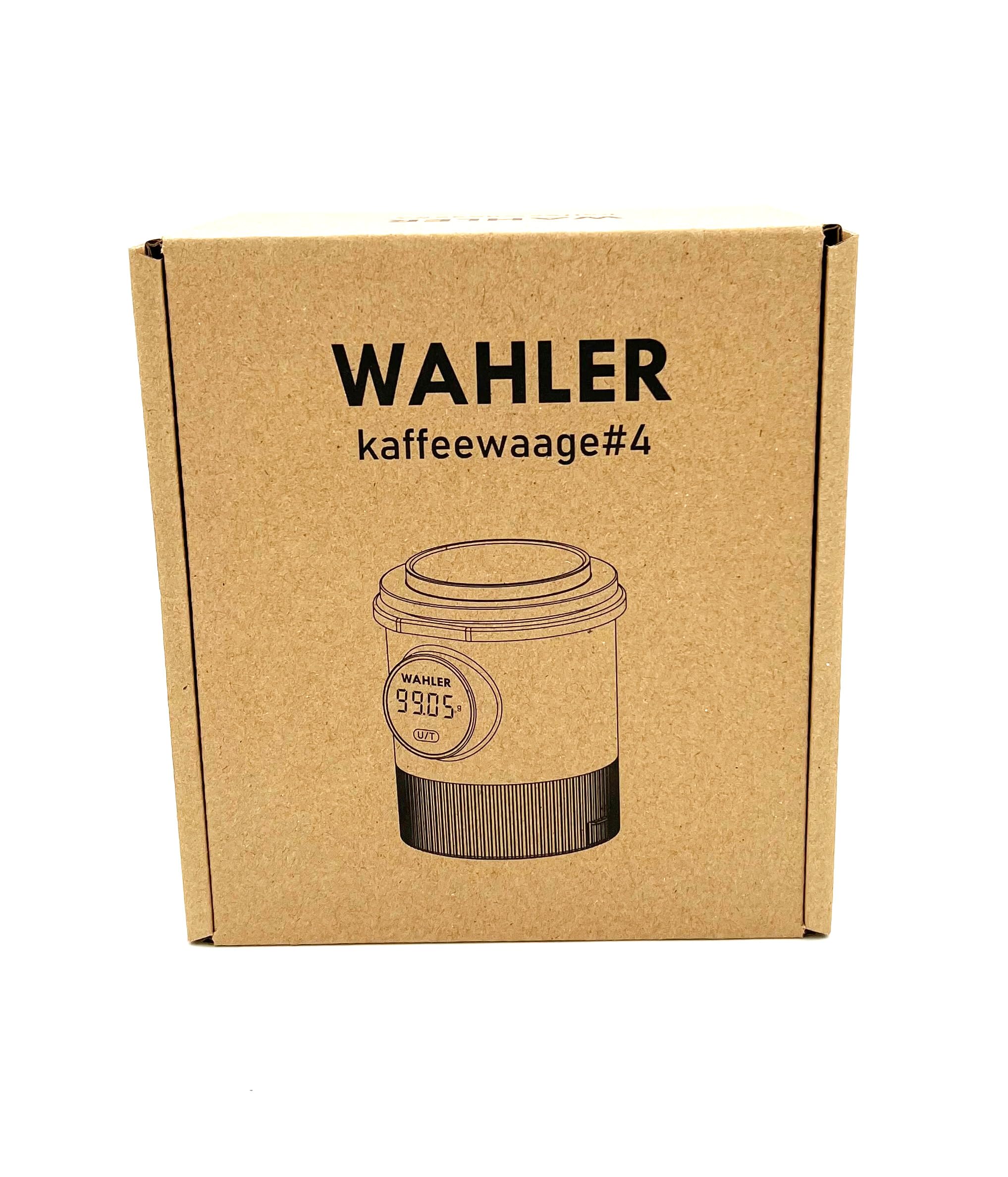 WAHLER® Báscula de café # 4 I Balanza recipiente I portafiltros compatible I 0,05 g precisión I g,oz,ml