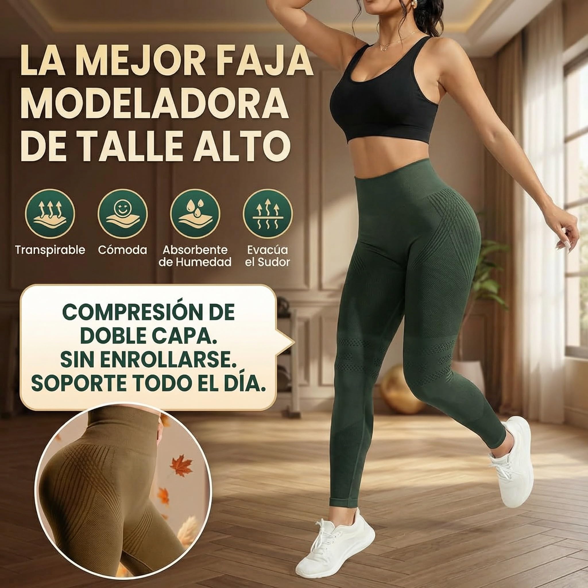 Genérico Cellumove Leggings 3D Anticelulítico Mujer, Cellumove Leggins Anticelulitis Compresión, Celulitis Push Up, Redefine Tu Silueta Sin Esfuerzo Pantalones - 4