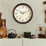 KECYET Wall Clock, Vintage Wall Clocks Battery Operated Quartz Silent Non-Ticking 8 Inch Retro Rustic Style Clock Decorative for Kitchen,Bathroom Home Office (Bronze)