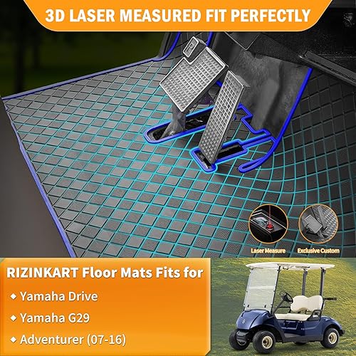 Vista 26 de Golf Cart Floor Mat for Yamaha,Customize Non-Slip Full Coverage Liner Matt Replacement Fits to Yamaha G29/Drive, Drive2,Adventurer,QuieTech