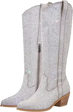 sparkly thigh high boots