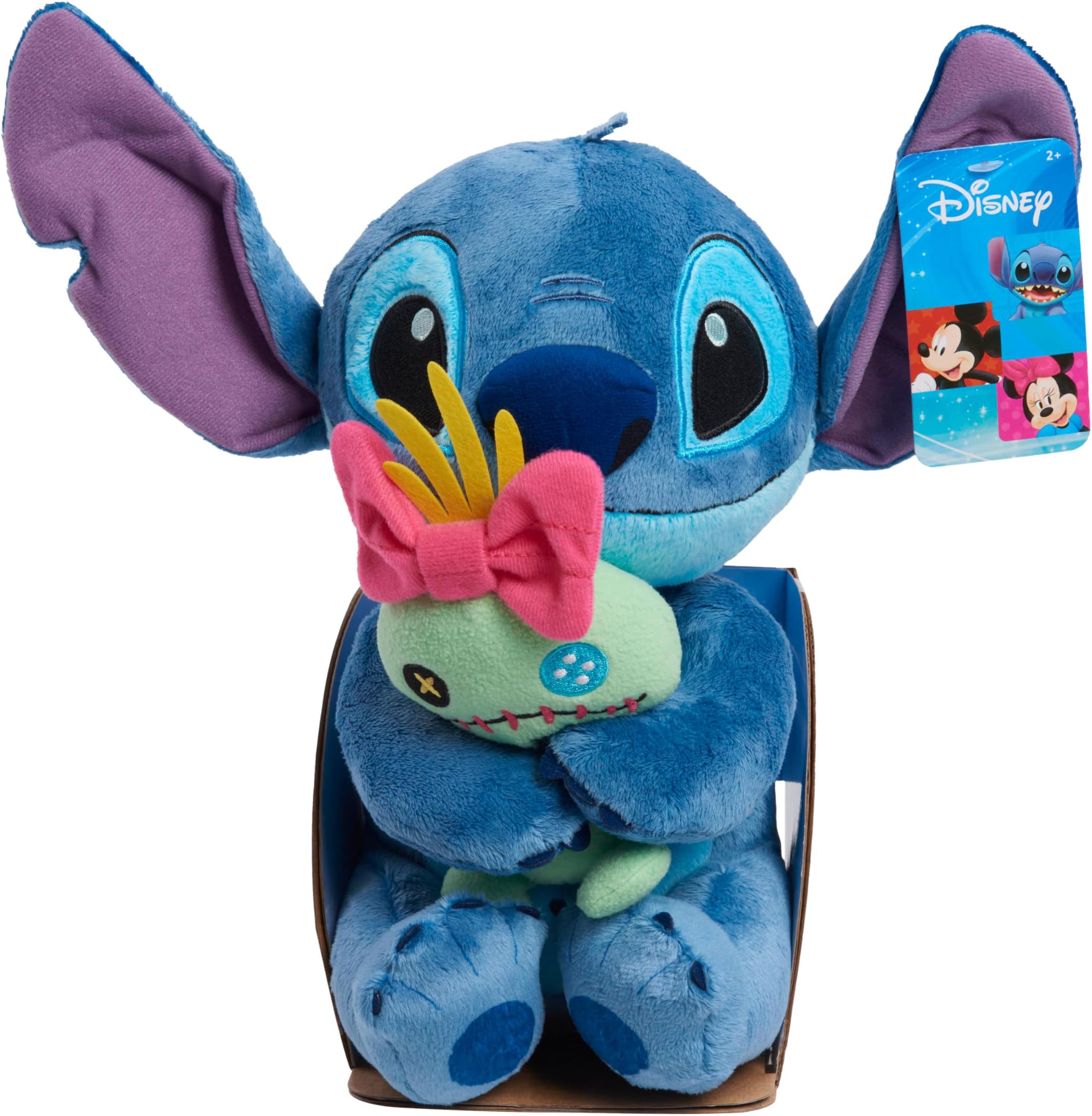 Just Play Disney Classics Lil Friends Stitch and Scrump Plush Stuffed Animal, Kids Toys for Ages 2 Up